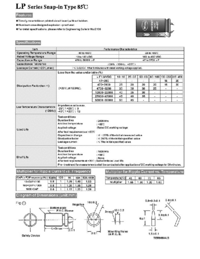 Micon [snap-in] LP series  . Electronic Components Datasheets Passive components capacitors Micon Micon [snap-in] LP series.pdf