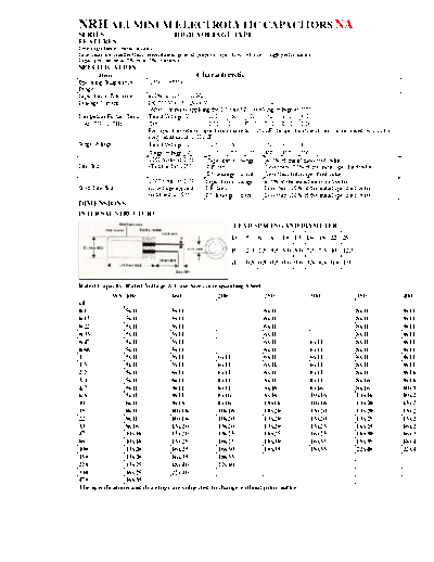 NA [LuckyTop] LuckyTop-NA [radial thru-hole] NRH Series  . Electronic Components Datasheets Passive components capacitors NA [LuckyTop] LuckyTop-NA [radial thru-hole] NRH Series.pdf