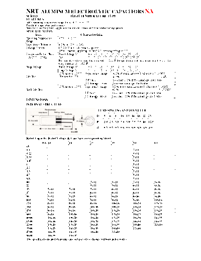 NA [LuckyTop] LuckyTop-NA [radial thru-hole] NRT Series  . Electronic Components Datasheets Passive components capacitors NA [LuckyTop] LuckyTop-NA [radial thru-hole] NRT Series.pdf