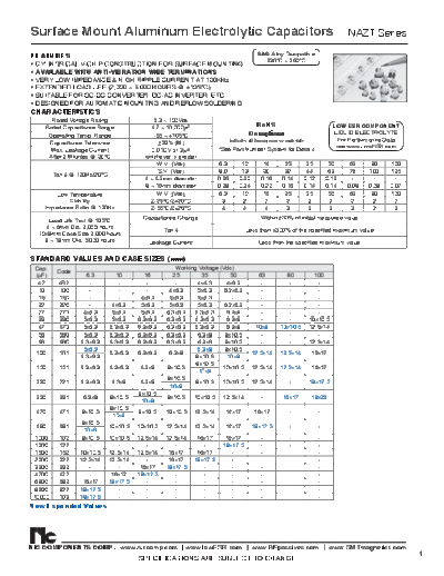 NIC NIC [smd] NAZT Series  . Electronic Components Datasheets Passive components capacitors NIC NIC [smd] NAZT Series.pdf