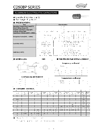 Nantung [bi-polar radial] CD50BP Series  . Electronic Components Datasheets Passive components capacitors Nantung Nantung [bi-polar radial] CD50BP Series.pdf