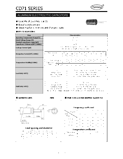 Nantung [bi-polar radial] CD71 Series  . Electronic Components Datasheets Passive components capacitors Nantung Nantung [bi-polar radial] CD71 Series.pdf