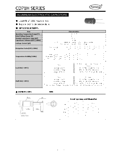 Nantung [bi-polar radial] CD71H Series  . Electronic Components Datasheets Passive components capacitors Nantung Nantung [bi-polar radial] CD71H Series.pdf