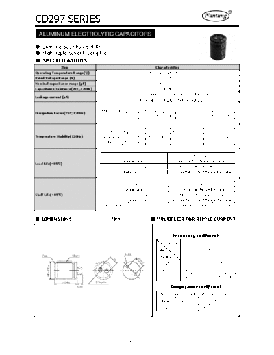 Nantung [snap-in] CD297 Series  . Electronic Components Datasheets Passive components capacitors Nantung Nantung [snap-in] CD297 Series.pdf