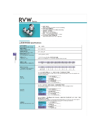 SINDECON [smd] RVW Series  . Electronic Components Datasheets Passive components capacitors SINDECON Sindecon [smd] RVW Series.pdf