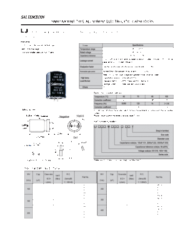 Saliencecon [snap-in] LJ Series  . Electronic Components Datasheets Passive components capacitors Saliencecon Saliencecon [snap-in] LJ Series.pdf