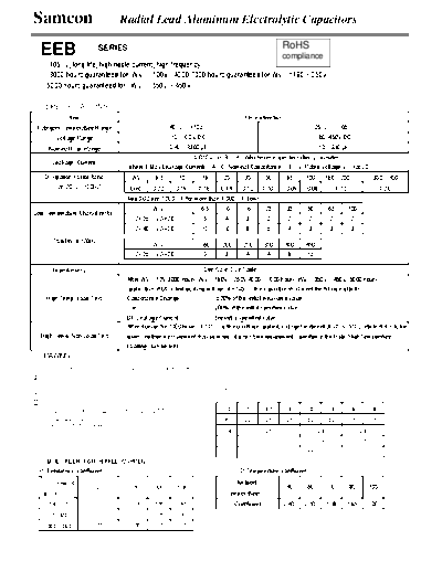 Samcon [radial thru-hole] EEB Series  . Electronic Components Datasheets Passive components capacitors Samcon Samcon [radial thru-hole] EEB Series.pdf