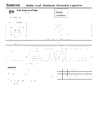 Samcon [radial thru-hole] EH Series  . Electronic Components Datasheets Passive components capacitors Samcon Samcon [radial thru-hole] EH Series.pdf