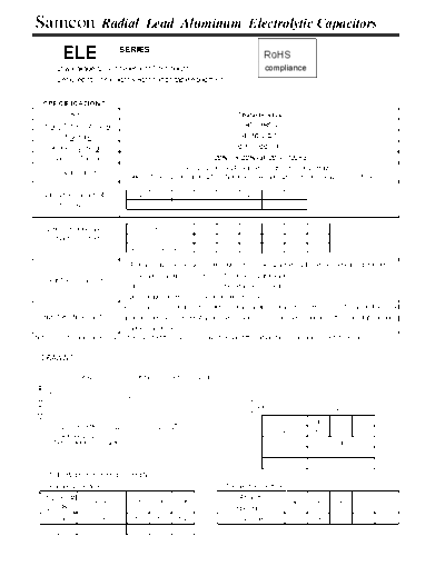 Samcon [radial thru-hole] ELE Series  . Electronic Components Datasheets Passive components capacitors Samcon Samcon [radial thru-hole] ELE Series.pdf