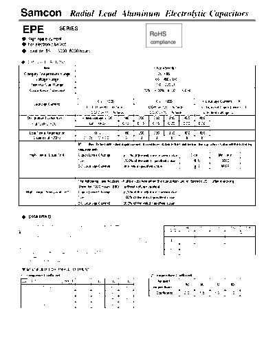 Samcon [radial thru-hole] EPE Series  . Electronic Components Datasheets Passive components capacitors Samcon Samcon [radial thru-hole] EPE Series.pdf