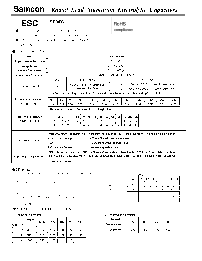 Samcon [radial thru-hole] ESC Series  . Electronic Components Datasheets Passive components capacitors Samcon Samcon [radial thru-hole] ESC Series.pdf