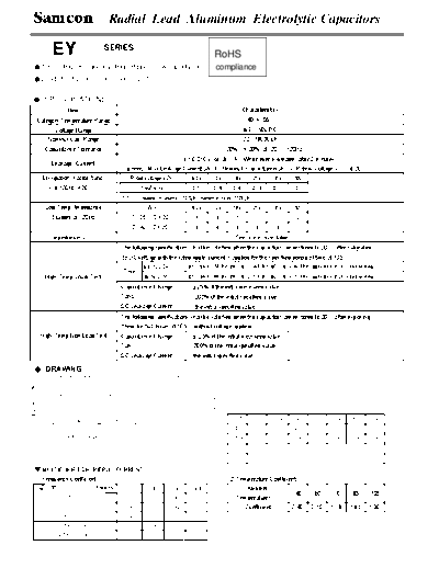 Samcon [radial thru-hole] EY Series  . Electronic Components Datasheets Passive components capacitors Samcon Samcon [radial thru-hole] EY Series.pdf