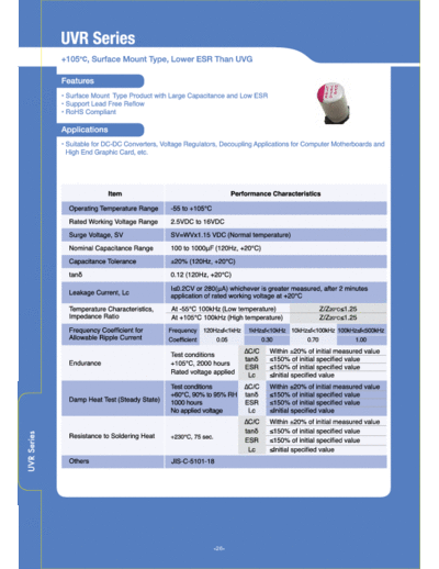 Samxon .X-CON [polymer smd] UVR Series  . Electronic Components Datasheets Passive components capacitors Samxon Samxon.X-CON [polymer smd] UVR Series.pdf