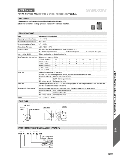 Samxon [smd] VSS Series  . Electronic Components Datasheets Passive components capacitors Samxon Samxon [smd] VSS Series.pdf