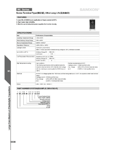 Samxon [screw-terminal] WL Series  . Electronic Components Datasheets Passive components capacitors Samxon Samxon [screw-terminal] WL Series.pdf