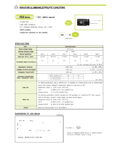 Samyoung [bi-polar radial] KSA Series  . Electronic Components Datasheets Passive components capacitors Samyoung Samyoung [bi-polar radial] KSA Series.pdf