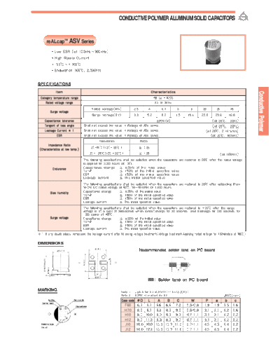 Samyoung [polymer smd] ASV Series  . Electronic Components Datasheets Passive components capacitors Samyoung Samyoung [polymer smd] ASV Series.pdf