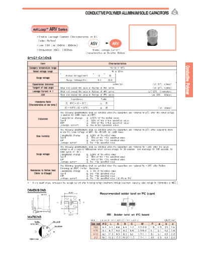 Samyoung [polymer smd] ARV Series  . Electronic Components Datasheets Passive components capacitors Samyoung Samyoung [polymer smd] ARV Series.pdf