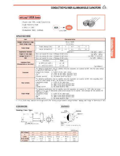 Samyoung [polymer thru-hole] AXA Series  . Electronic Components Datasheets Passive components capacitors Samyoung Samyoung [polymer thru-hole] AXA Series.pdf