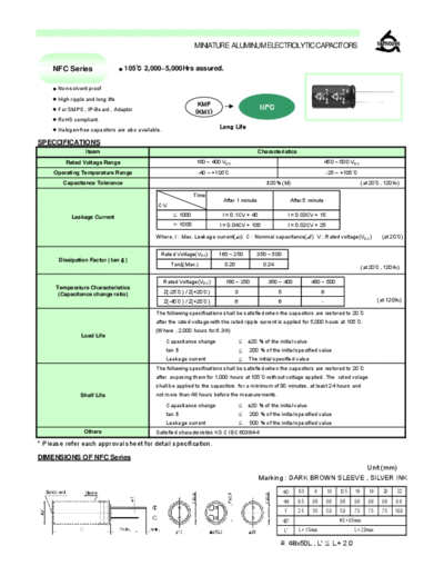 Samyoung [radial thru-hole] NFC Series  . Electronic Components Datasheets Passive components capacitors Samyoung Samyoung [radial thru-hole] NFC Series.pdf