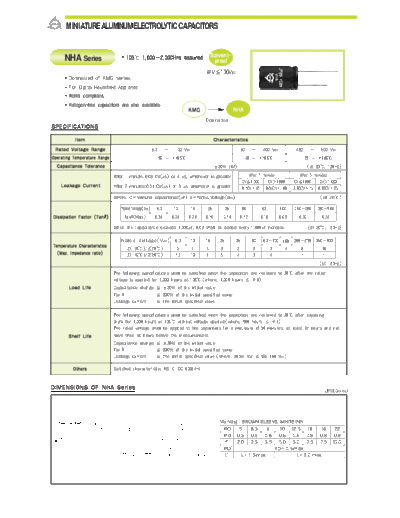 Samyoung [radial thru-hole] NHA Series  . Electronic Components Datasheets Passive components capacitors Samyoung Samyoung [radial thru-hole] NHA Series.pdf