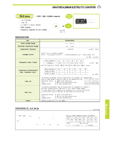 Samyoung [radial thru-hole] NLA Series  . Electronic Components Datasheets Passive components capacitors Samyoung Samyoung [radial thru-hole] NLA Series.pdf