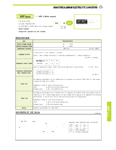 Samyoung [radial thru-hole] NXF Series  . Electronic Components Datasheets Passive components capacitors Samyoung Samyoung [radial thru-hole] NXF Series.pdf