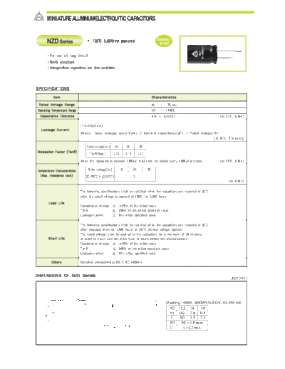 Samyoung [radial thru-hole] NZD Series  . Electronic Components Datasheets Passive components capacitors Samyoung Samyoung [radial thru-hole] NZD Series.pdf