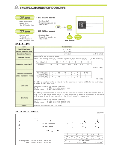 Samyoung [radial thru-hole] DZA Series  . Electronic Components Datasheets Passive components capacitors Samyoung Samyoung [radial thru-hole] DZA Series.pdf