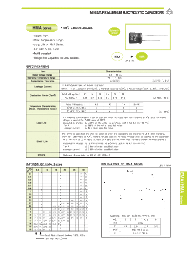 Samyoung [radial thru-hole] HMA Series  . Electronic Components Datasheets Passive components capacitors Samyoung Samyoung [radial thru-hole] HMA Series.pdf