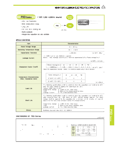 Samyoung [radial thru-hole] PXD Series  . Electronic Components Datasheets Passive components capacitors Samyoung Samyoung [radial thru-hole] PXD Series.pdf