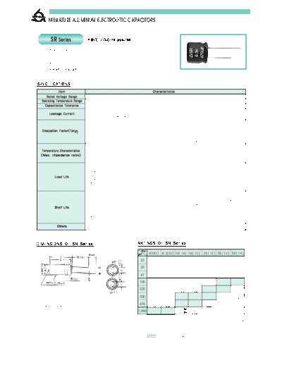 Samyoung [radial thru-hole] SR Series  . Electronic Components Datasheets Passive components capacitors Samyoung Samyoung [radial thru-hole] SR Series.pdf