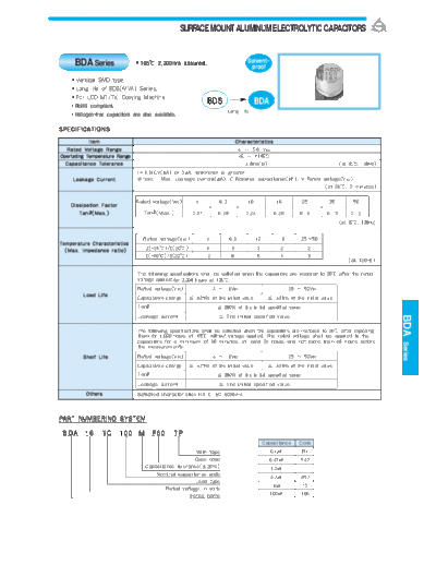 Samyoung [smd] BDA Series  . Electronic Components Datasheets Passive components capacitors Samyoung Samyoung [smd] BDA Series.pdf