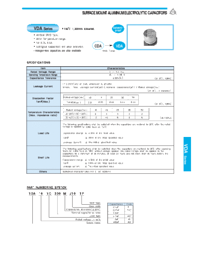 Samyoung [smd] VDA Series  . Electronic Components Datasheets Passive components capacitors Samyoung Samyoung [smd] VDA Series.pdf