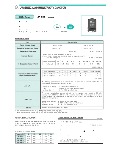 Samyoung [snap-in] RDC Series  . Electronic Components Datasheets Passive components capacitors Samyoung Samyoung [snap-in] RDC Series.pdf