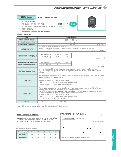 Samyoung [snap-in] RVA Series  . Electronic Components Datasheets Passive components capacitors Samyoung Samyoung [snap-in] RVA Series.pdf