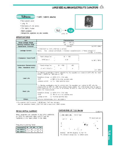 Samyoung [snap-in] TLB Series  . Electronic Components Datasheets Passive components capacitors Samyoung Samyoung [snap-in] TLB Series.pdf