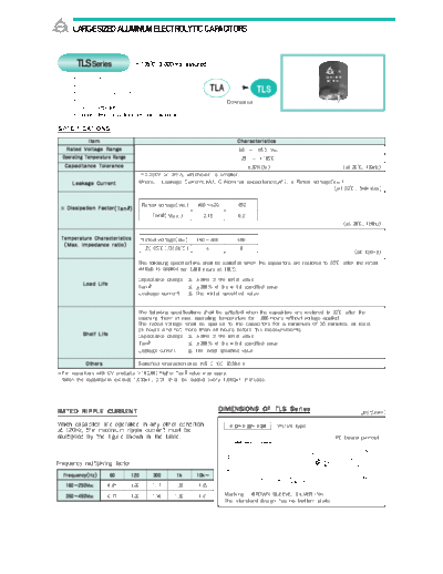 Samyoung [snap-in] TLS Series  . Electronic Components Datasheets Passive components capacitors Samyoung Samyoung [snap-in] TLS Series.pdf