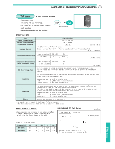 Samyoung [snap-in] TVA Series  . Electronic Components Datasheets Passive components capacitors Samyoung Samyoung [snap-in] TVA Series.pdf