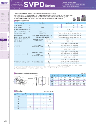 Sanyo [polymer SMD] SVPD Series  . Electronic Components Datasheets Passive components capacitors Sanyo Sanyo [polymer SMD] SVPD Series.pdf