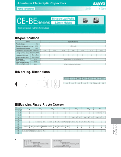 Sanyo Sanyo [smd] BE Series  . Electronic Components Datasheets Passive components capacitors Sanyo Sanyo [smd] BE Series.pdf