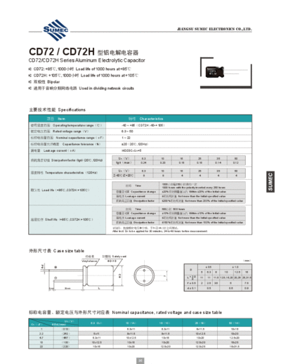 Sumec [radial thru-hole] NC-NF (CD72-CD72H) Series  . Electronic Components Datasheets Passive components capacitors Sumec Sumec [radial thru-hole] NC-NF (CD72-CD72H) Series.pdf