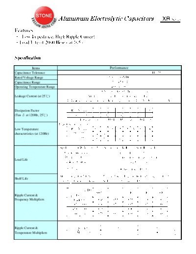 Stone XR  . Electronic Components Datasheets Passive components capacitors Stone XR.pdf