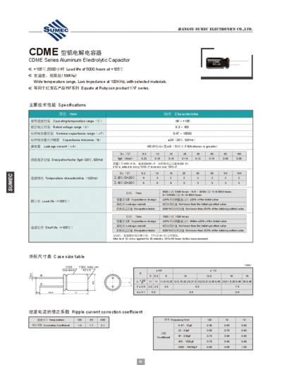 Sumec [radial thru-hole] QN (CDME) Series  . Electronic Components Datasheets Passive components capacitors Sumec Sumec [radial thru-hole] QN (CDME) Series.pdf