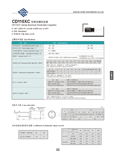 Sumec [radial thru-hole] RG (CD110XC) Series  . Electronic Components Datasheets Passive components capacitors Sumec Sumec [radial thru-hole] RG (CD110XC) Series.pdf