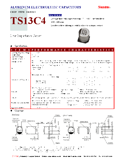 Suntan [smd] TS13C4 Series  . Electronic Components Datasheets Passive components capacitors Suntan Suntan [smd] TS13C4 Series.pdf