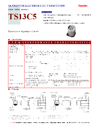 Suntan [smd] TS13C5 Series  . Electronic Components Datasheets Passive components capacitors Suntan Suntan [smd] TS13C5 Series.pdf