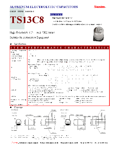 Suntan [smd] TS13C8 Series  . Electronic Components Datasheets Passive components capacitors Suntan Suntan [smd] TS13C8 Series.pdf