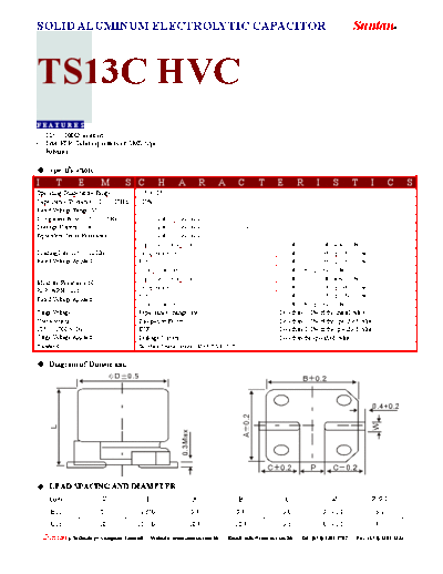 Suntan [polymer smd] TS13CB Series  . Electronic Components Datasheets Passive components capacitors Suntan Suntan [polymer smd] TS13CB Series.pdf