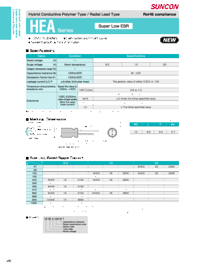 Suncon [SMD polymer] HEA Series  . Electronic Components Datasheets Passive components capacitors Suncon Suncon [SMD polymer] HEA Series.pdf